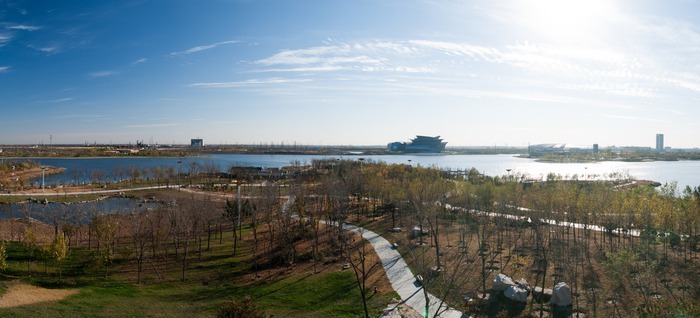 湖面全景